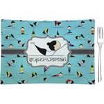 Yoga Poses Rectangular Glass Appetizer / Dessert Plate - Single or Set (Personalized)