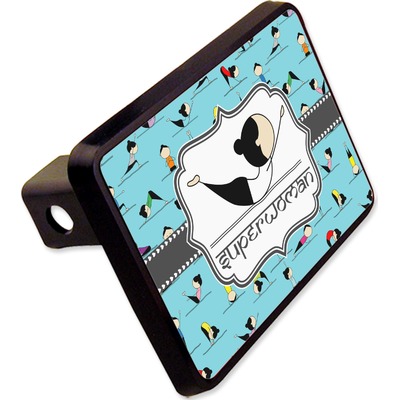Yoga Poses Rectangular Trailer Hitch Cover - 2" (Personalized)