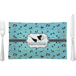 Yoga Poses Glass Rectangular Lunch / Dinner Plate (Personalized)