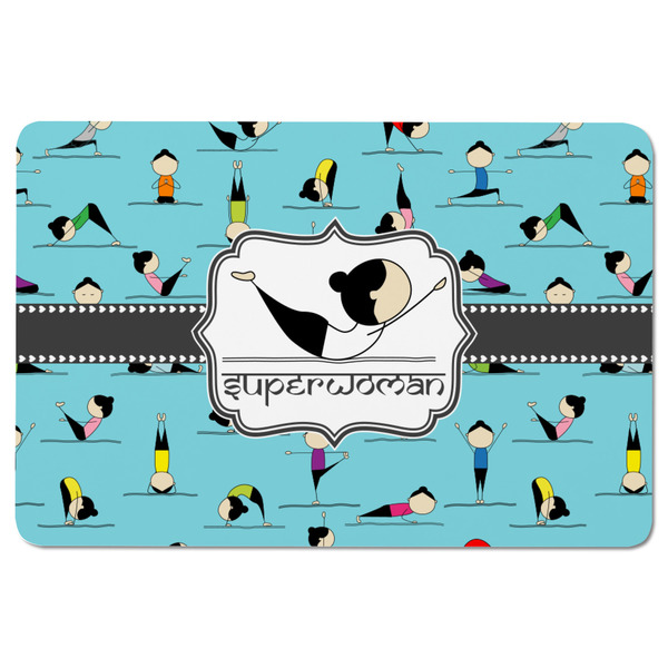Yoga Poses Rectangular Fridge Magnet - FRONT