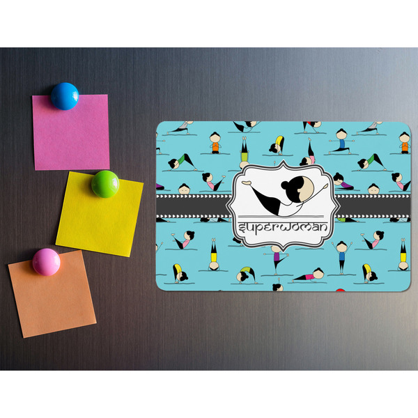 Yoga Poses Rectangular Fridge Magnet - LIFESTYLE