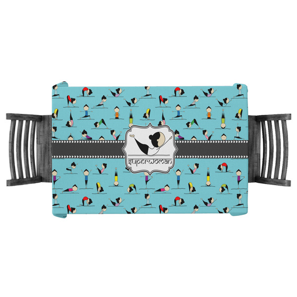 Custom Yoga Poses Tablecloth - 58"x58" (Personalized)