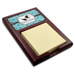 Yoga Poses Red Mahogany Sticky Note Holder (Personalized)
