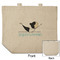 Yoga Poses Reusable Cotton Grocery Bag - Front & Back View