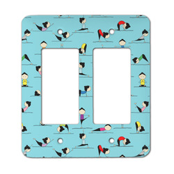 Yoga Poses Rocker Style Light Switch Cover - Two Switch