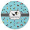 Yoga Poses Round Rubber Backed Coaster (Personalized)