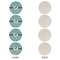 Yoga Poses Round Linen Placemats - APPROVAL Set of 4 (single sided)