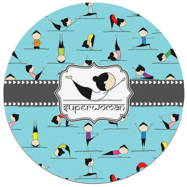 Yoga Poses Round Mousepad - APPROVAL