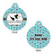 Yoga Poses Round Pet ID Tag - Large - Approval