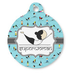 Yoga Poses Round Pet ID Tag - Large (Personalized)