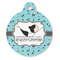 Yoga Poses Round Pet ID Tag - Large - Front