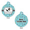Yoga Poses Round Pet Tag - Front & Back