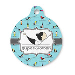 Yoga Poses Round Pet ID Tag - Small (Personalized)