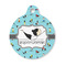 Yoga Poses Round Pet ID Tag - Small (Personalized)