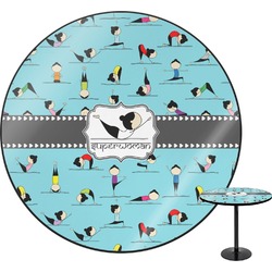 Yoga Poses Round Table - 24" (Personalized)