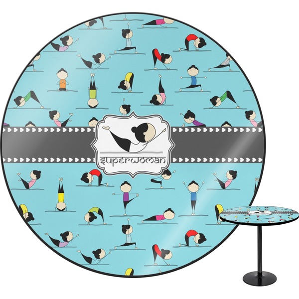 Custom Yoga Poses Round Table (Personalized)