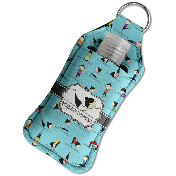 Yoga Poses Sanitizer Holder Keychain - Large in Case