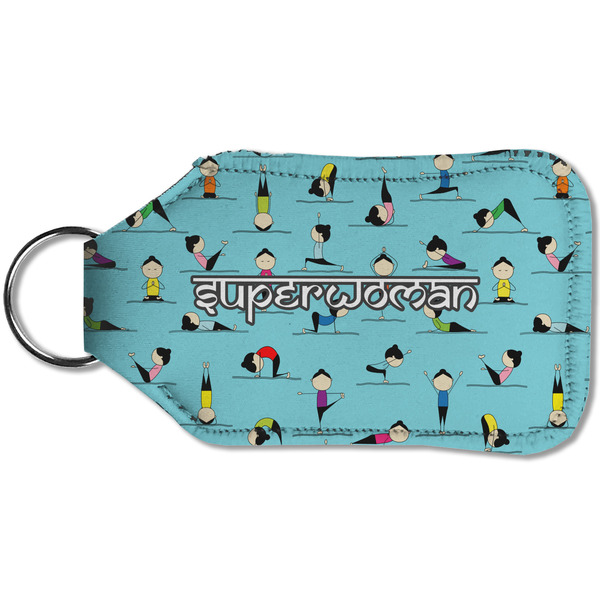 Yoga Poses Sanitizer Holder Keychain - Small (Back)