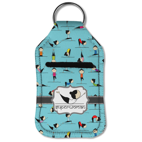 Yoga Poses Sanitizer Holder Keychain - Small (Front Flat)