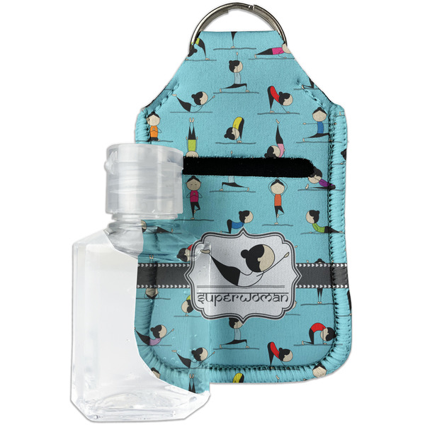 Custom Yoga Poses Hand Sanitizer & Keychain Holder - Small (Personalized)