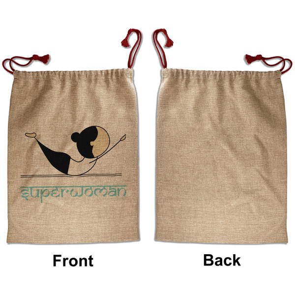 Yoga Poses Santa Bag - Approval - Front