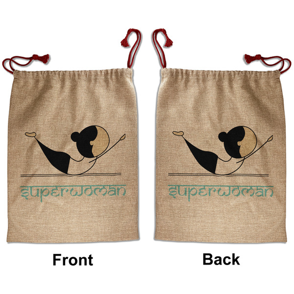 Custom Yoga Poses Santa Sack - Front & Back (Personalized)