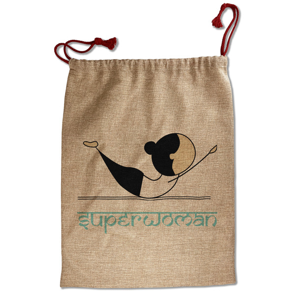 Custom Yoga Poses Santa Sack - Front (Personalized)