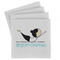 Yoga Poses Set of 4 Sandstone Coasters - Front View