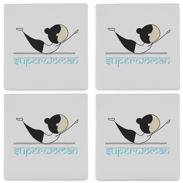 Yoga Poses Set of 4 Sandstone Coasters - See All 4 View