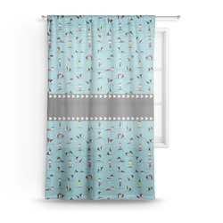 Yoga Poses Sheer Curtain (Personalized)