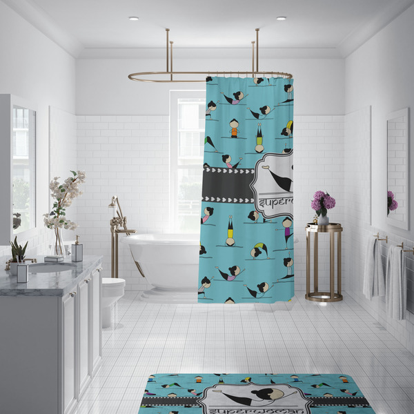 Yoga Poses Shower Curtain - 70"x83"