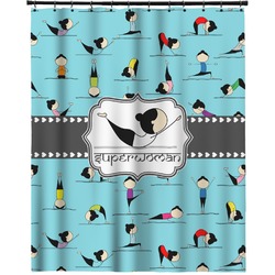 Yoga Poses Extra Long Shower Curtain - 70"x84" (Personalized)