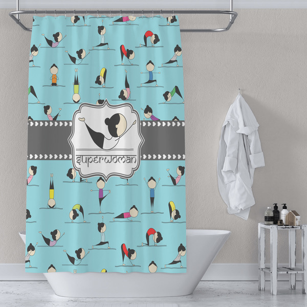 Yoga Poses Shower Curtain Lifestyle