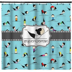 Yoga Poses Shower Curtain - 71" x 74" (Personalized)