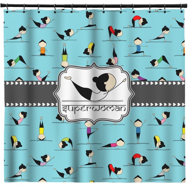 Custom Yoga Poses Shower Curtain - 71" x 74" (Personalized)
