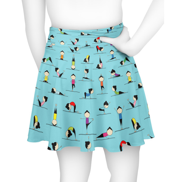 Yoga Poses Skater Skirt - Back
