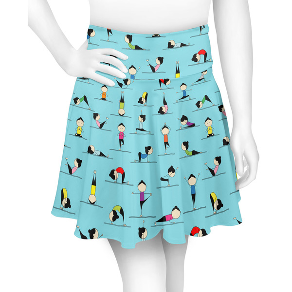 Custom Yoga Poses Skater Skirt - 2X Large