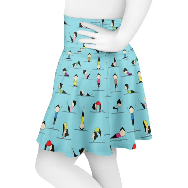 Yoga Poses Skater Skirt - Side