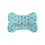 Yoga Poses Bone Shaped Dog Food Mat (Small) (Personalized)