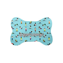 Yoga Poses Bone Shaped Dog Food Mat (Small) (Personalized)