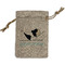 Yoga Poses Small Burlap Gift Bag - Front (Personalized)