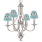 Yoga Poses Small Chandelier Shade - LIFESTYLE (on chandelier)