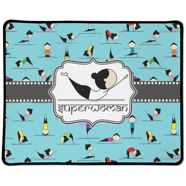Custom Yoga Poses Large Gaming Mouse Pad - 12.5" x 10" (Personalized)