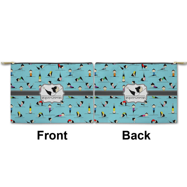Yoga Poses Small Zipper Pouch Approval (Front and Back)