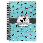 Yoga Poses Spiral Notebook - 7x10 w/ Name or Text