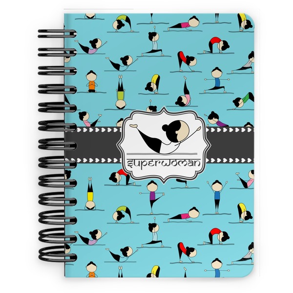 Custom Yoga Poses Spiral Notebook - 5x7 w/ Name or Text