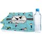Yoga Poses Sports Towel Folded with Water Bottle