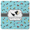 Yoga Poses Square Rubber Backed Coaster (Personalized)