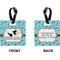 Yoga Poses Square Luggage Tag (Front + Back)