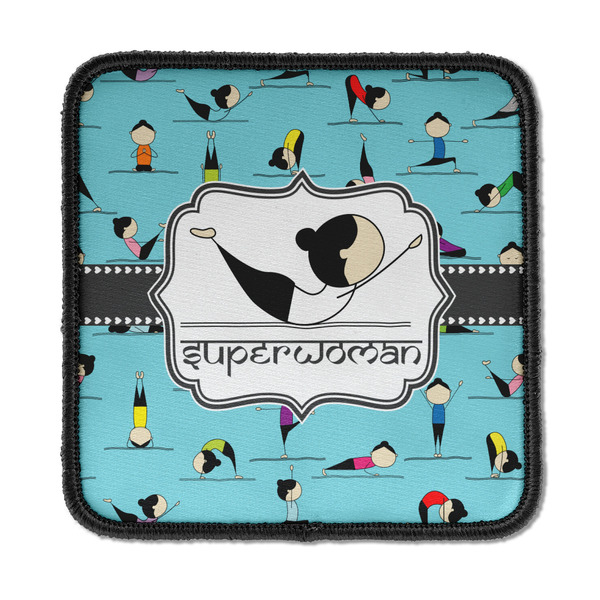 Custom Yoga Poses Iron On Square Patch w/ Name or Text